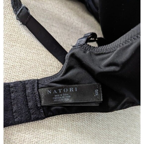 Natori Pure Luxe Full Fit Underwire T-Shirt Bra Black Women's 32G - Picture 3 of 5
